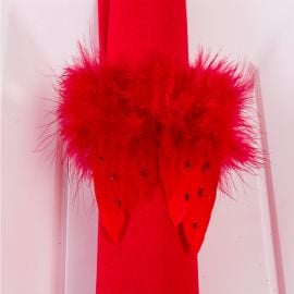 Aile d'ange Plume Rouge x 5 pièces