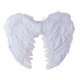 Ailes d'ange en plumes - blanc - 40 x 32 cm