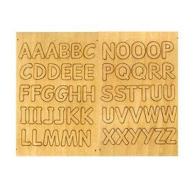 Alphabet en bois autocollant