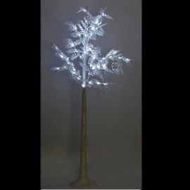 Arbre de noel lumineux pailleté Blanc 72 LED