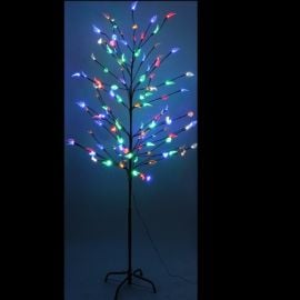 Arbre de noel noir avec feuilles multicolores 120 LED