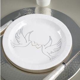 Assiette en carton Colombe
