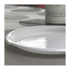 Assiette plastique ronde Blanche réutilisable