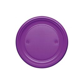 Assiette plastique ronde Violet 17cm