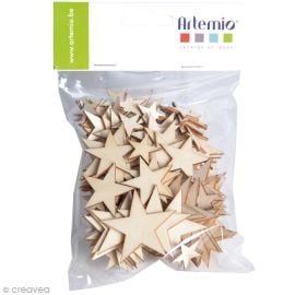 Assortiment d'Etoiles en bois a décorer