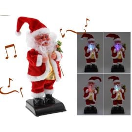 Automate du père noel avec sac cadeau Or