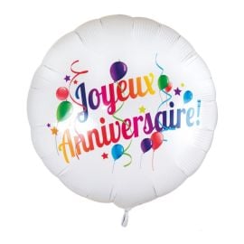 Ballon aluminium Joyeux Anniversaire - Ø 40 cm