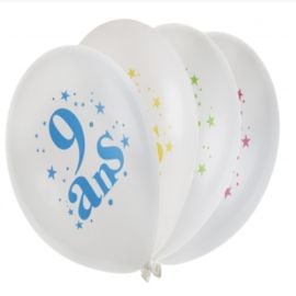 Ballon Gonflable Chiffre 9 Joyeux Anniversaire x8 