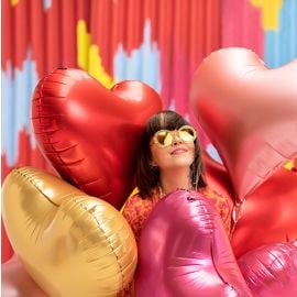 Ballon Mylar Géant Coeur Rouge 75cm