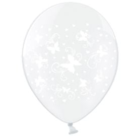 Ballon de baudruche transparent avec papillons