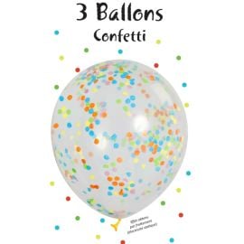 Ballon gonflable explosif avec confettis Multicolore 28cm 