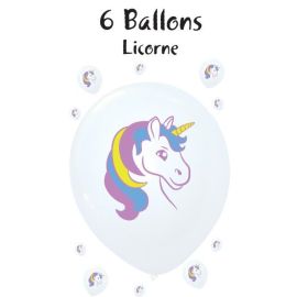 Ballon gonflable imprimé Licorne 30 cm