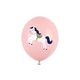 Ballon gonflable rose avec Cheval