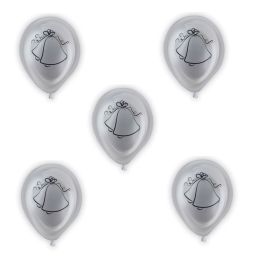 Ballon Mariage Cloche Argent 25cm