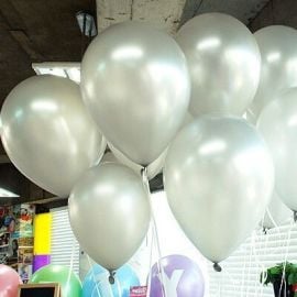 Ballon mariage nacre Argent 30cm