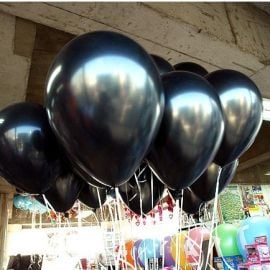 Ballon mariage nacre Noir 30cm 