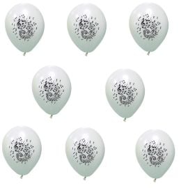 Ballon gonflable Note de musique Blanc 