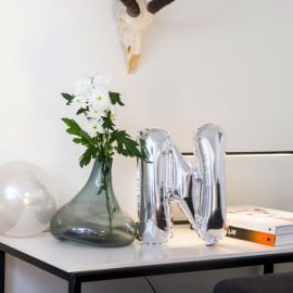 Ballon Mylar Lettre N Argent 36cm