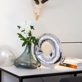 Ballon Mylar Lettre Q Argent 36cm