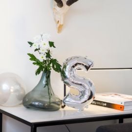 Ballon Mylar Lettre S Argent 36cm