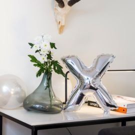 Ballon Mylar Lettre X Argent 36cm
