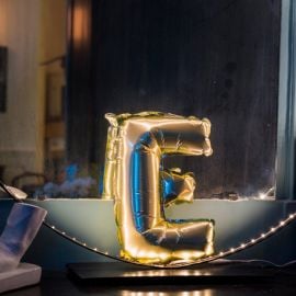 Ballon Mylar Lettre E Or 36cm