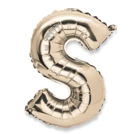 Ballon Mylar Lettre S Or 36cm