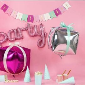 Ballon Mylar Cube Argent