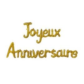 Ballon Mylar Géant Joyeux anniversaire Or