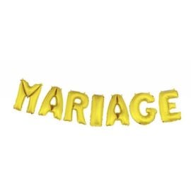 Ballon mylar Mariage Or