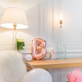 Ballon Mylar Lettre B Rose 36cm