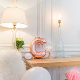 Ballon Mylar Lettre C Rose 36cm