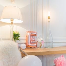 Ballon Mylar Lettre E Rose 36cm