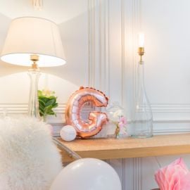 Ballon Mylar Lettre G Rose 36cm