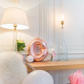 Ballon Mylar Lettre O Rose 36cm