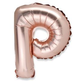 Ballon Mylar Lettre P Rose 36cm