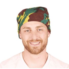 Bandana militaire camouflage - foncé face - adulte