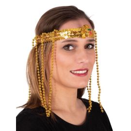 Bandeau égyptien à sequins - or - adulte