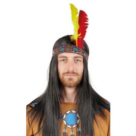 Bandeau indien 2 plumes - adulte