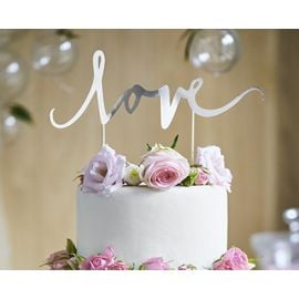 Pic Love Argent 17cm pour Gateau