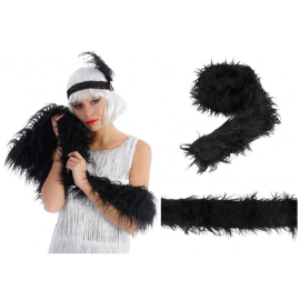 boa - fourrure noir - 210 cm