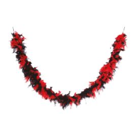 Boa plumes - noir, rouge - adulte