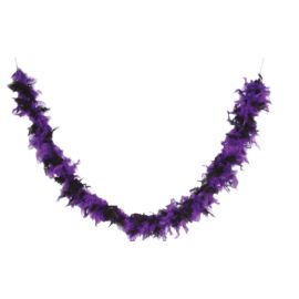 Boa plumes - noir, violet - adulte