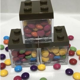 Boite dragees plexi LEGO Chocolat