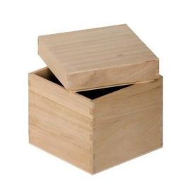 Boite en bois cube a personnaliser