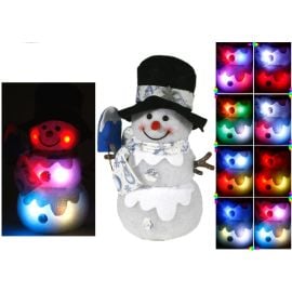 Bonhomme de neige lumineux 20cm avec variation de couleur 
