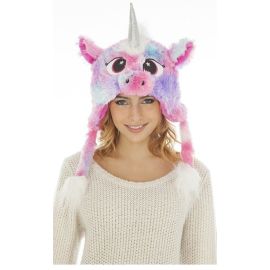 bonnet - licorne - rose