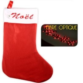 Botte de Noel lumineuse Fibre optique