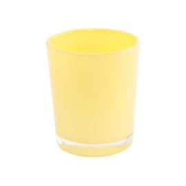 Bougeoir mariage en verre Jaune