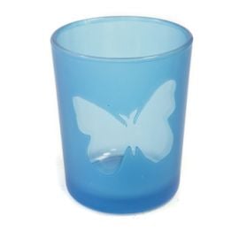 Bougeoir pas cher papillon Turquoise